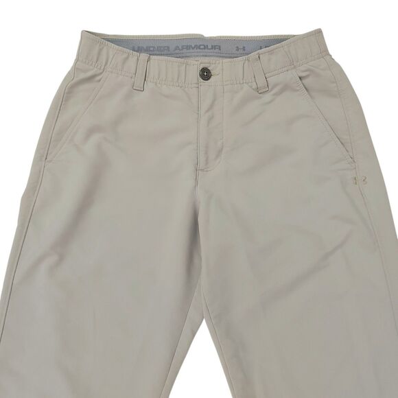 Under Armour Pants Mens 30x32 Beige Straight Leg Comfort Nylon Performance Golf - Picture 2 of 12
